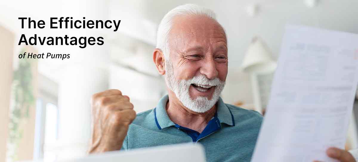 Man excited looking at energy bill.