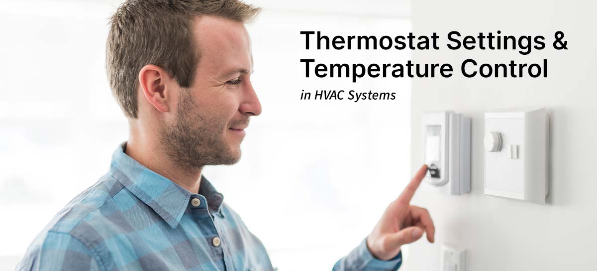 Man programming thermostat 